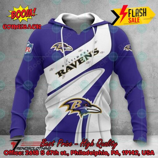 NFL Baltimore Ravens Big Logo 3D Hoodie Apparel