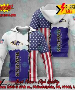NFL Baltimore Ravens US Flag 3D Hoodie Apparel