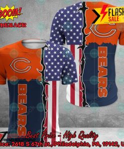 NFL Chicago Bears US Flag 3D Hoodie Apparel
