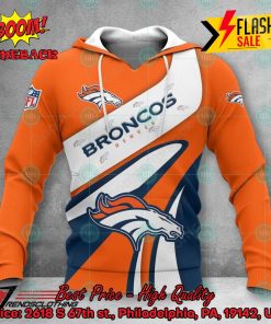 NFL Denver Broncos Big Logo 3D Hoodie Apparel