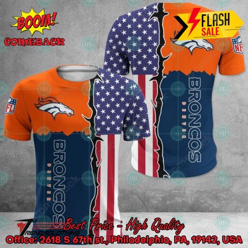 NFL Denver Broncos US Flag 3D Hoodie Apparel