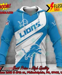 NFL Detroit Lions Big Logo 3D Hoodie Apparel
