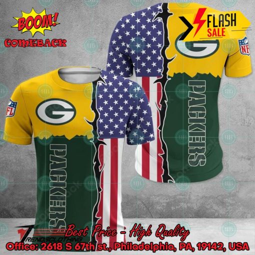 NFL Green Bay Packers US Flag 3D Hoodie Apparel