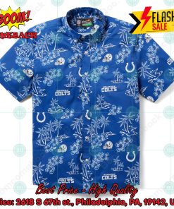 NFL Indianapolis Colts Coconut Tree Hibiscus Hawaiian Shirt