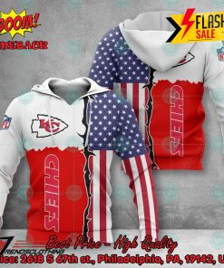 NFL Kansas City Chiefs US Flag 3D Hoodie Apparel