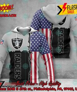NFL Las Vegas Raiders US Flag 3D Hoodie Apparel