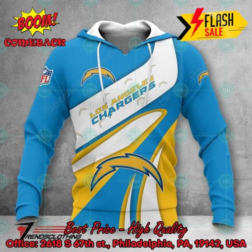 NFL Los Angeles Chargers Big Logo 3D Hoodie Apparel