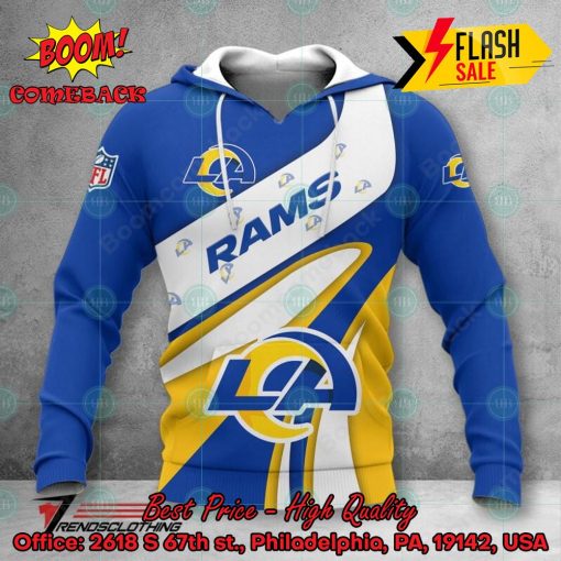 NFL Los Angeles Rams Big Logo 3D Hoodie Apparel