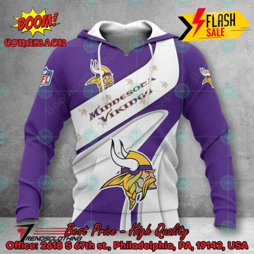 NFL Minnesota Vikings Big Logo 3D Hoodie Apparel