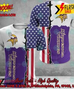 NFL Minnesota Vikings US Flag 3D Hoodie Apparel