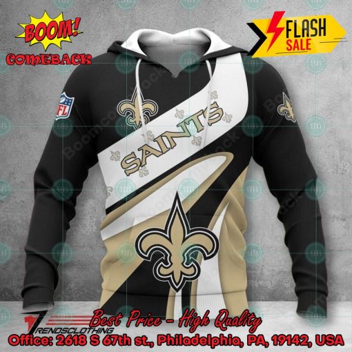 NFL New Orleans Saints Big Logo 3D Hoodie Apparel