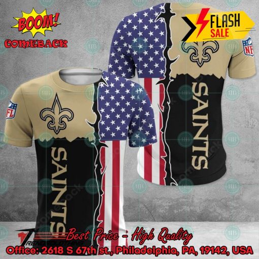 NFL New Orleans Saints US Flag 3D Hoodie Apparel