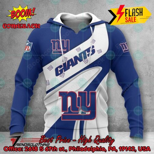 NFL New York Giants Big Logo 3D Hoodie Apparel