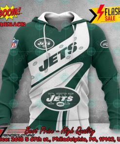NFL New York Jets Big Logo 3D Hoodie Apparel