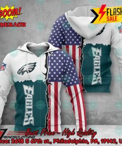 NFL Philadelphia Eagles US Flag 3D Hoodie Apparel
