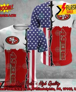 NFL San Francisco 49ers US Flag 3D Hoodie Apparel