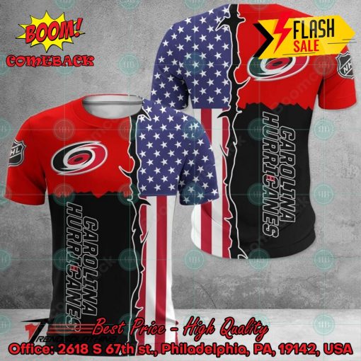 NHL Carolina Hurricanes US Flag 3D Hoodie Apparel