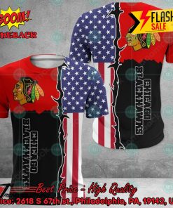 NHL Chicago Blackhawks US Flag 3D Hoodie Apparel