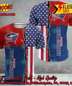 NHL Columbus Blue Jackets US Flag 3D Hoodie Apparel