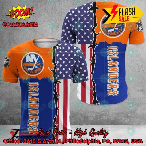 NHL New York Islanders US Flag 3D Hoodie Apparel