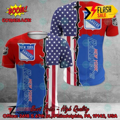 NHL New York Rangers US Flag 3D Hoodie Apparel