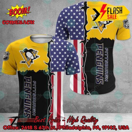 NHL Pittsburgh Penguins US Flag 3D Hoodie Apparel