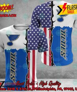 NHL St. Louis Blues US Flag 3D Hoodie Apparel