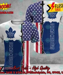 NHL Toronto Maple Leafs US Flag 3D Hoodie Apparel