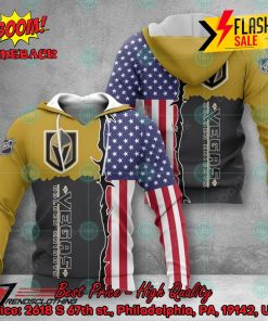 NHL Vegas Golden Knights US Flag 3D Hoodie Apparel