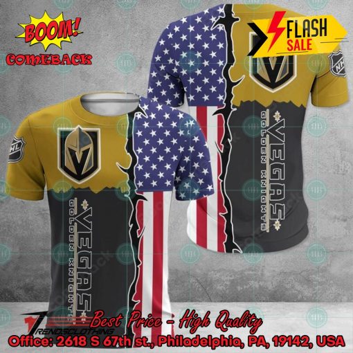 NHL Vegas Golden Knights US Flag 3D Hoodie Apparel