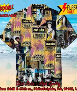 Oasis Rock Band Collage Hawaiian Shirt