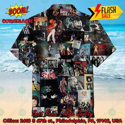 Queen Rock Band Albums Collage Hawaiian Shirt