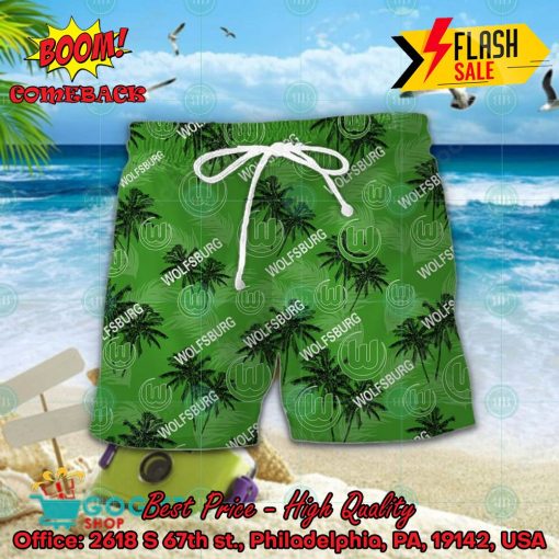 VfL Wolfsburg Coconut Tree Tropical Hawaiian Shirt