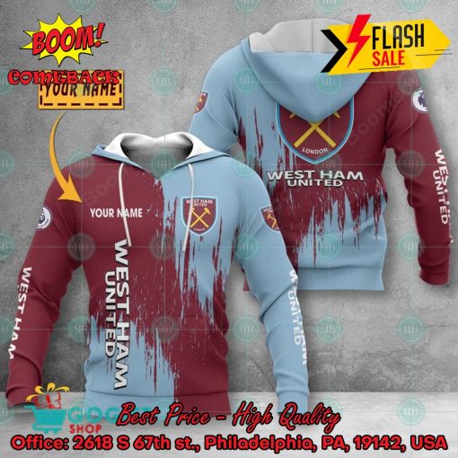 West Ham United FC Painting Personalized Name 3D Hoodie Apparel