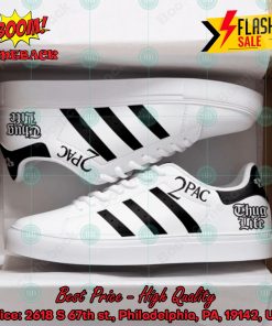 2Pac Thug Life Black Stripes Custom Adidas Stan Smith Shoes