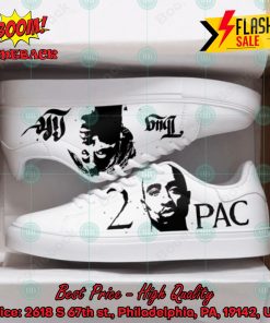 2Pac Thug Life White Custom Adidas Stan Smith Shoes