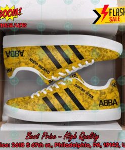 ABBA Pop Band Dancing Queen Black Stripes Style 1 Custom Adidas Stan Smith Shoes