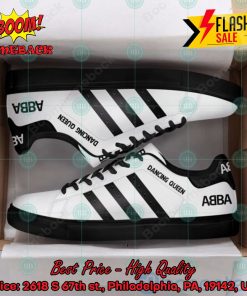 ABBA Pop Band Dancing Queen Black Stripes Style 2 Custom Adidas Stan Smith Shoes