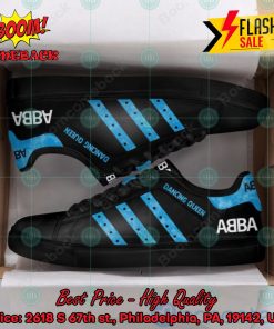 ABBA Pop Band Dancing Queen Blue Stripes Style 1 Custom Adidas Stan Smith Shoes