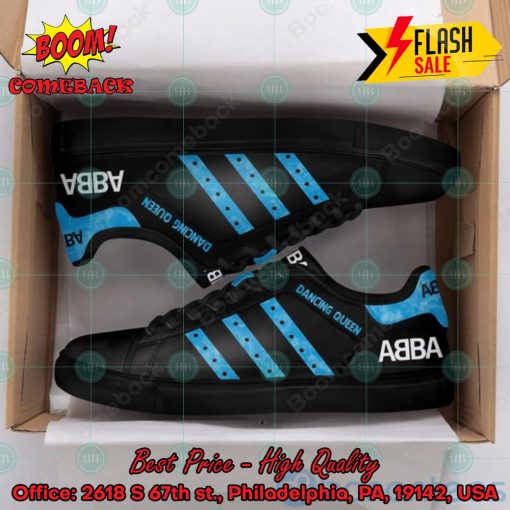 ABBA Pop Band Dancing Queen Blue Stripes Style 1 Custom Adidas Stan Smith Shoes