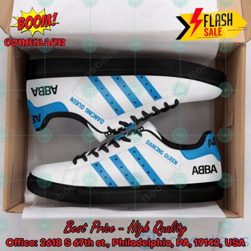ABBA Pop Band Dancing Queen Blue Stripes Style 2 Custom Adidas Stan Smith Shoes