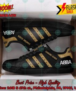 ABBA Pop Band Dancing Queen Brown Stripes Custom Adidas Stan Smith Shoes