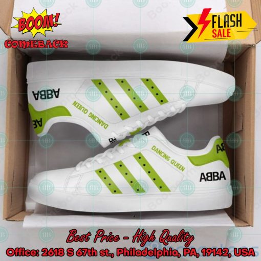 ABBA Pop Band Dancing Queen Green Stripes Style 2 Custom Adidas Stan Smith Shoes