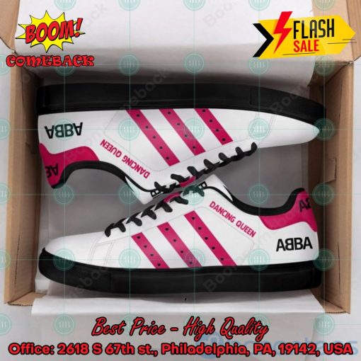ABBA Pop Band Dancing Queen Pink Stripes Style 1 Custom Adidas Stan Smith Shoes