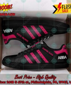 ABBA Pop Band Dancing Queen Pink Stripes Style 2 Custom Adidas Stan Smith Shoes