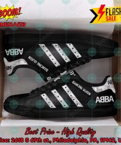 ABBA Pop Band Dancing Queen White Stripes Style 1 Custom Adidas Stan Smith Shoes