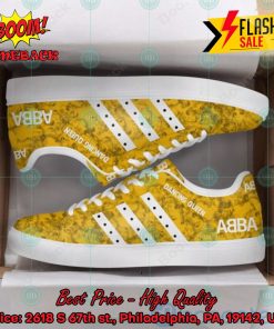 ABBA Pop Band Dancing Queen White Stripes Style 2 Custom Adidas Stan Smith Shoes