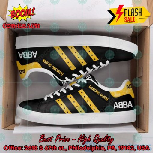 ABBA Pop Band Dancing Queen Yellow Stripes Style 3 Custom Adidas Stan Smith Shoes