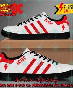 acdc rock band red stripes style 1 custom adidas stan smith shoes 2 oTx2T