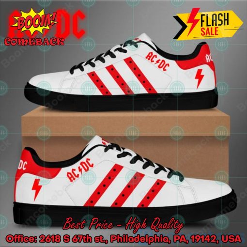 ACDC Rock Band Red Stripes Style 1 Custom Adidas Stan Smith Shoes
